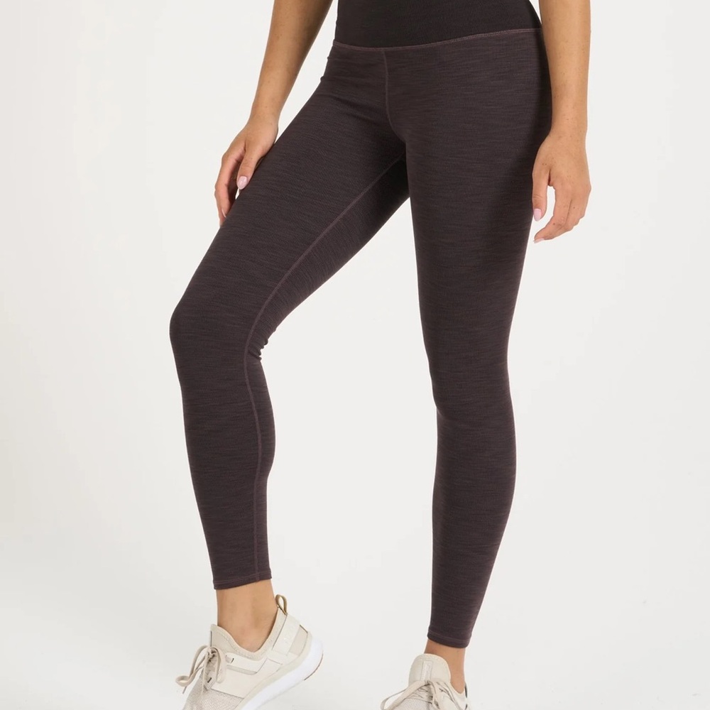 Vuori XS Lux Rib Studio Legging Quartz Heather NWT